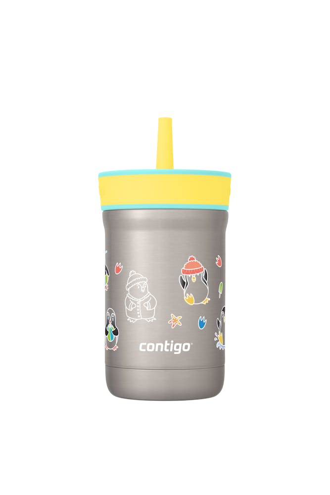 Kids Leighton Spill-Proof Stainless Steel Tumbler with Straw, 12oz J4