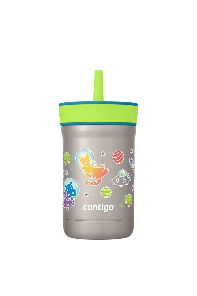 Kids Leighton Spill-Proof Stainless Steel Tumbler with Straw, 12oz J4