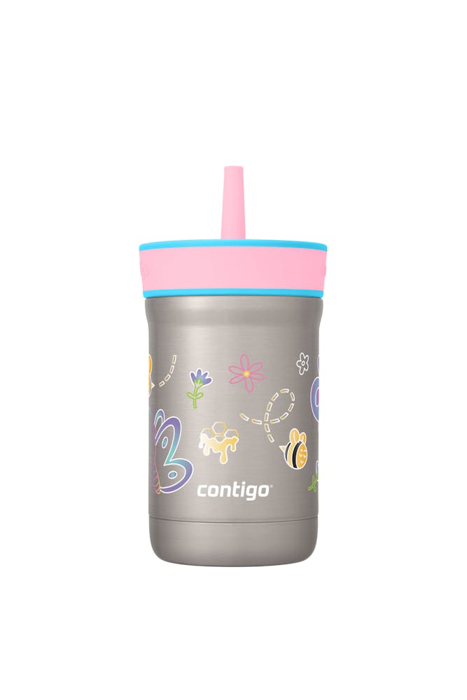 Kids Leighton Spill-Proof Stainless Steel Tumbler with Straw, 12oz J4